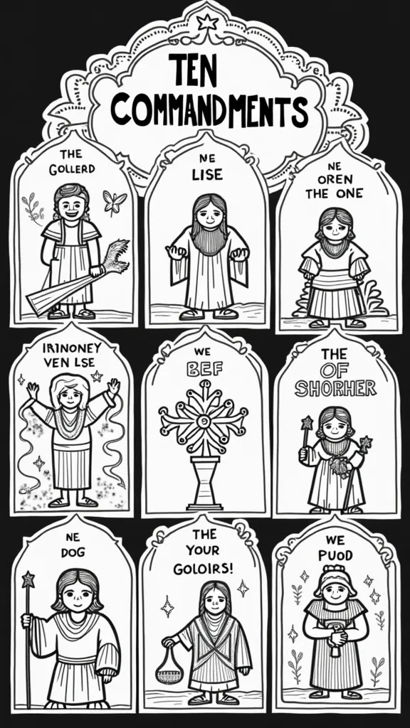 free ten commandments coloring pages